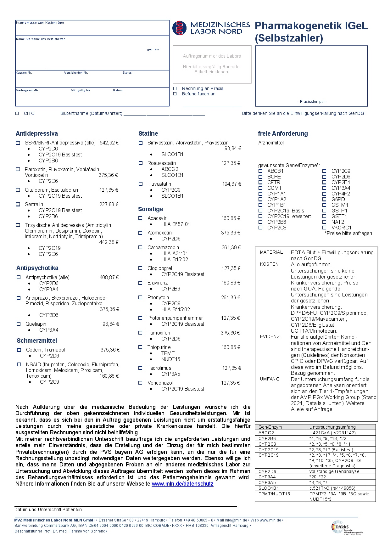 Begleitformular Mukoviszidose / Cystische Fibrose