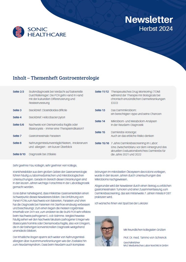 Sonic Newsletter Themenheft Gastroenterologie