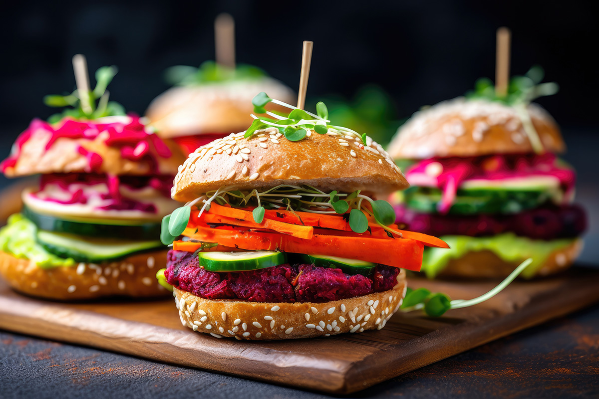 Vegan belegte Burger