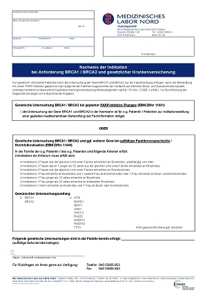 Begleitformular BRCA1/2